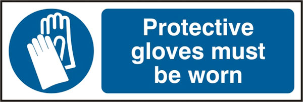 PROTECTIVE GLOVES MUST BE WORN SIGN - BSS11392