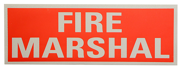 FIRE MARSHAL REFLECTIVE BACK  - FMRB